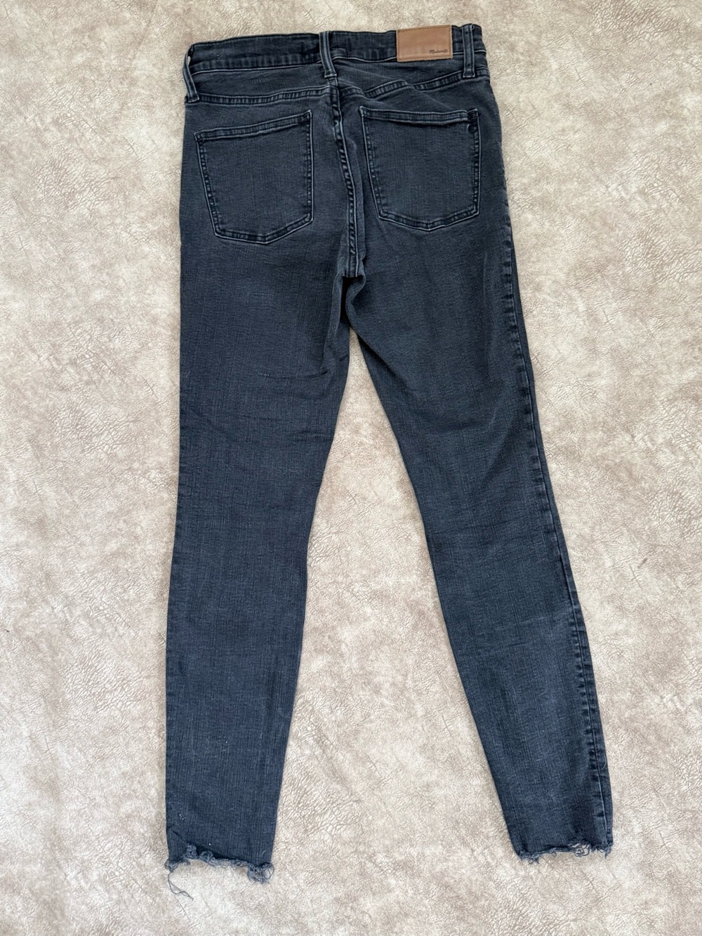 Madewell 9” High Rise Skinny Jeans Gray Raw Hem Button Fly Size 28 - Picture 2 of 11